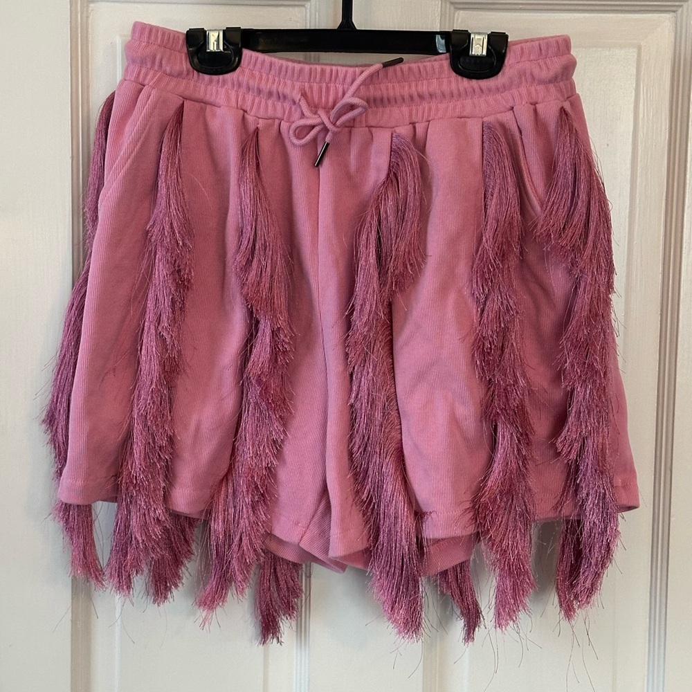 Minaa Monroe Pink Fringe Shorts